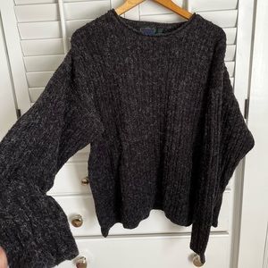 Black wool sweater